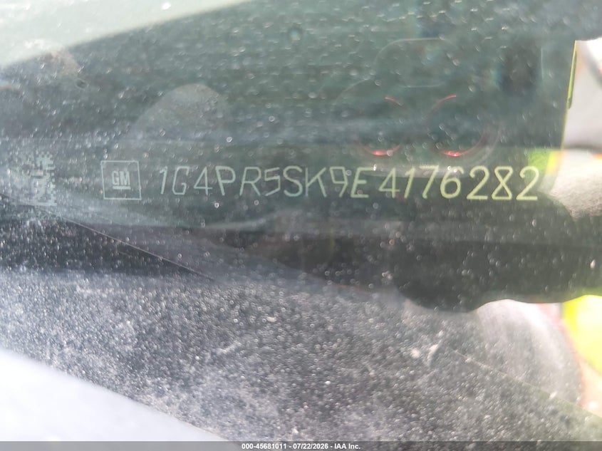 2014 Buick Verano VIN 1G4PR5SK9E4176282 IAAI salvage auction — FRONT END, Salvage (Kansas), sold $750 on 2026-09-01 (photo 9)