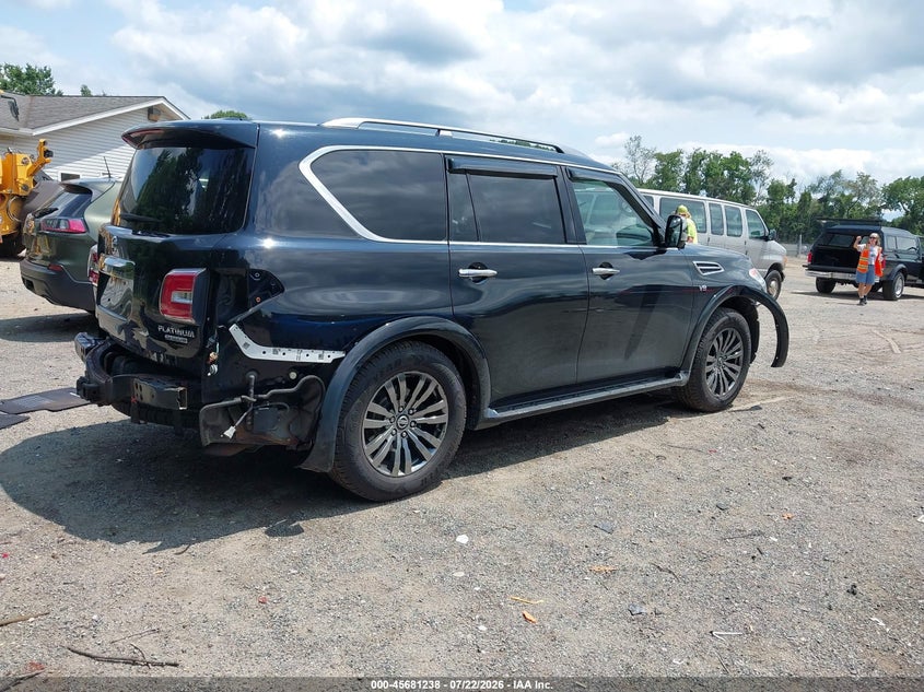 2019 Nissan Armada VIN JN8AY2NE3K9756535 IAAI salvage auction — FRONT & REAR, Wait Title, sold $7,700 on 2026-08-31 (photo 4)