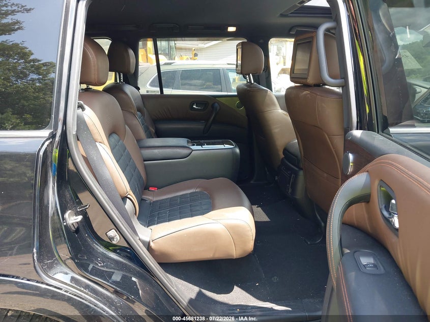 2019 Nissan Armada VIN JN8AY2NE3K9756535 IAAI salvage auction — FRONT & REAR, Wait Title, sold $7,700 on 2026-08-31 (photo 8)