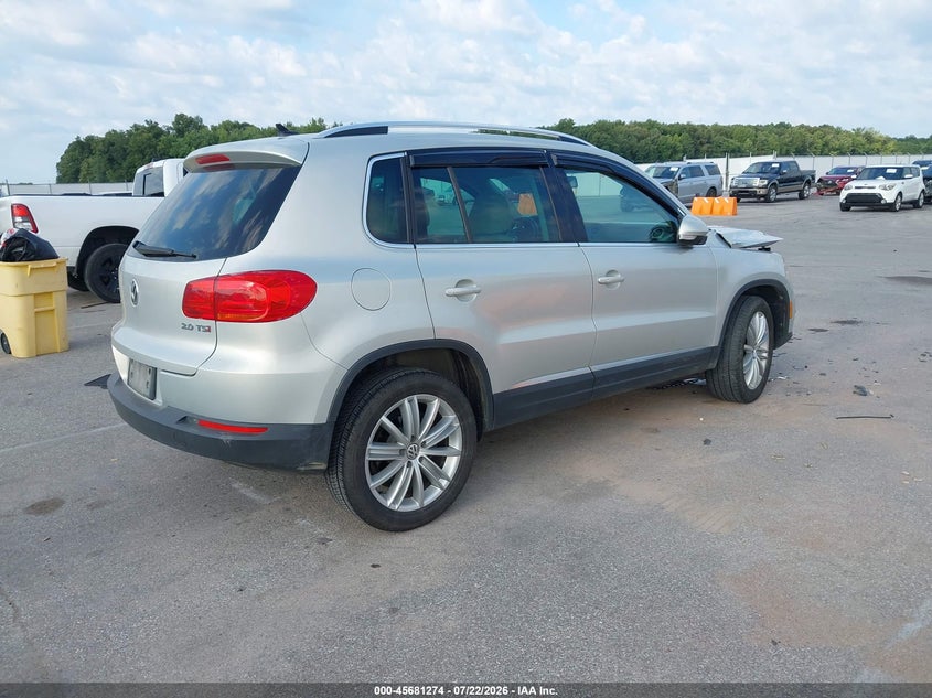 2014 Volkswagen Tiguan VIN WVGAV3AX6EW521422 IAAI salvage auction — FRONT END, Clear (Indiana), sold $25 on 2026-08-19 (photo 4)