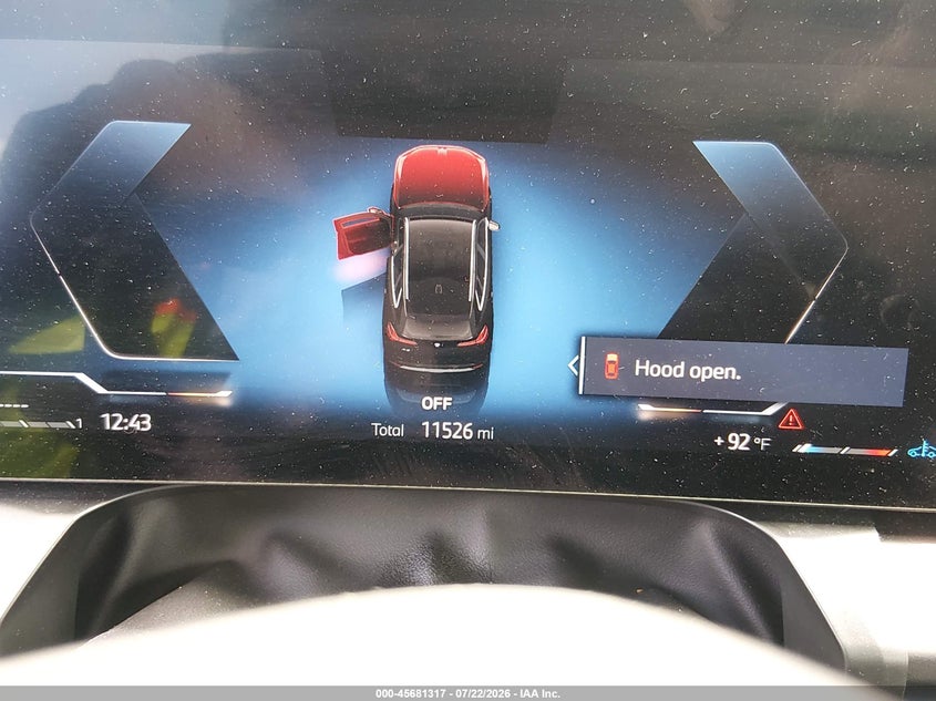 2026 BMW X3 VIN 5UX53GP03T9251797 IAAI salvage auction — ENGINE DAMAGE, Enterprise Vehicles Clear Only (Florida), sold $14,300 on 2026-07-23 (photo 7)