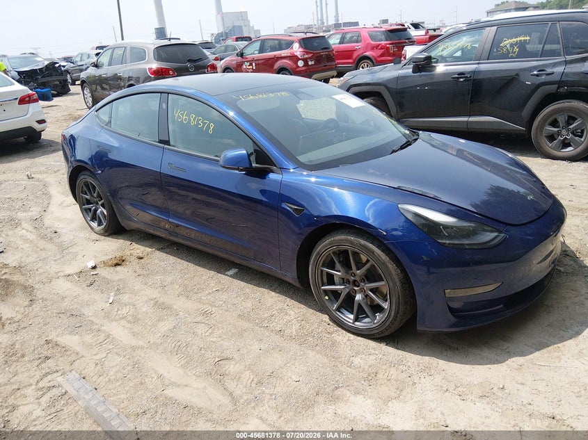 2023 Tesla Model 3 VIN 5YJ3E1EB5PF415650 IAAI salvage auction — NORMAL WEAR, Clear (Indiana), sold $4,650 on 2026-07-22 (photo 1)