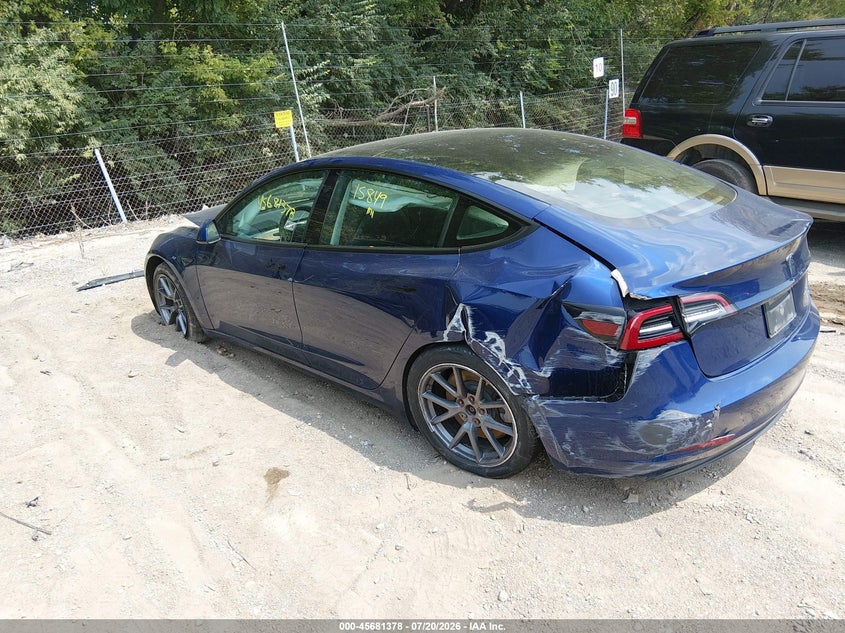 2023 Tesla Model 3 VIN 5YJ3E1EB5PF415650 IAAI salvage auction — NORMAL WEAR, Clear (Indiana), sold $4,650 on 2026-07-22 (photo 3)