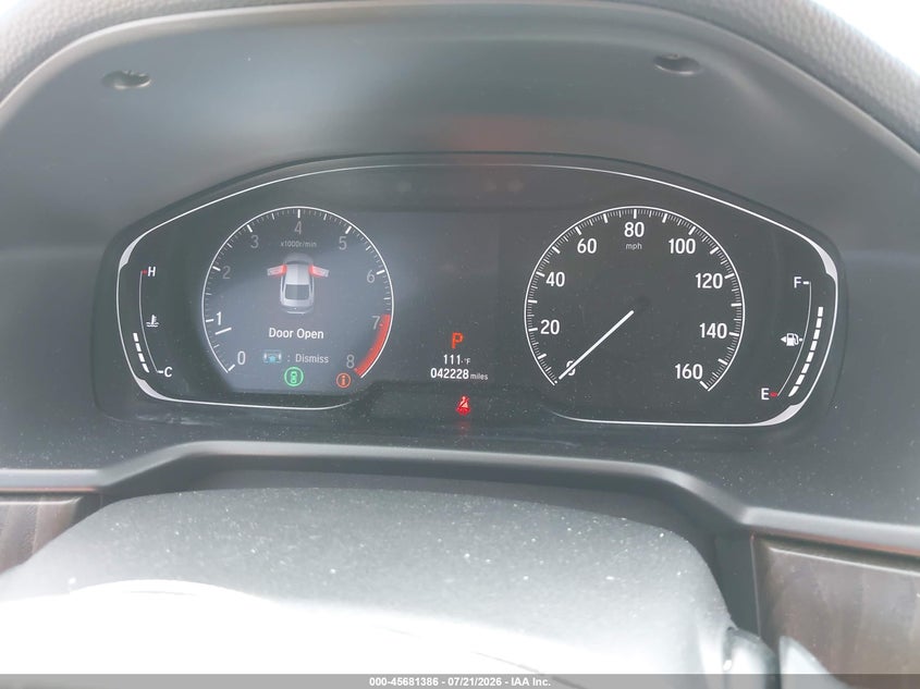 2020 Honda Accord VIN 1HGCV2F91LA029555 IAAI salvage auction — FRONT & REAR, Original (Texas), sold $8,100 on 2026-08-22 (photo 7)