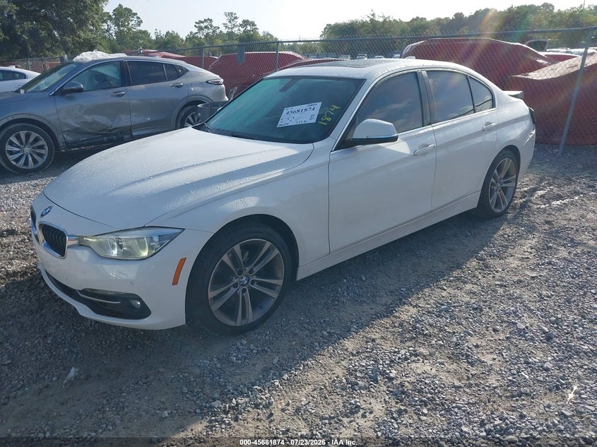 2017 BMW 3er VIN WBA8B9G59HNU49188 IAAI salvage auction — REAR END, Wait Title, sold $5,550 on 2026-08-13 (photo 2)