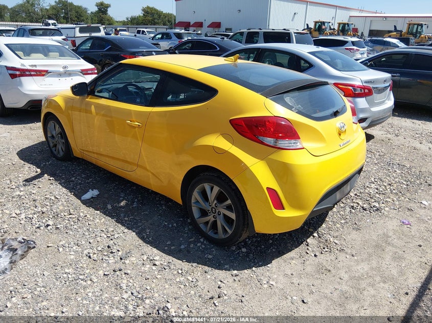 2016 Hyundai Veloster VIN KMHTC6AD7GU279910 IAAI salvage auction — NORMAL WEAR, Original (Texas), sold $650 on 2026-07-28 (photo 3)