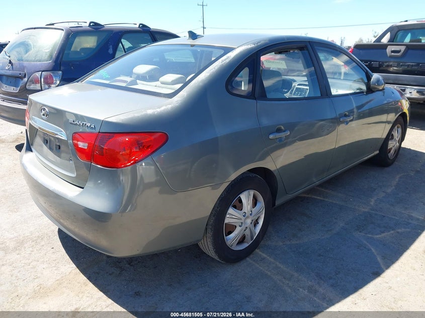2010 Hyundai Elantra VIN KMHDU4AD1AU844195 IAAI salvage auction — NORMAL WEAR, Clear - Dealer Only (California), sold $25 on 2026-07-30 (photo 4)