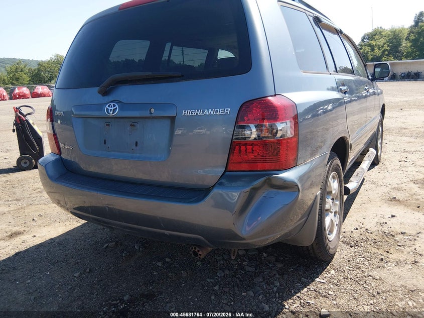 2004 Toyota Highlander VIN JTEEP21A340056326 IAAI salvage auction — NORMAL WEAR, Clear (New Jersey), sold $750 on 2026-07-23 (photo 6)