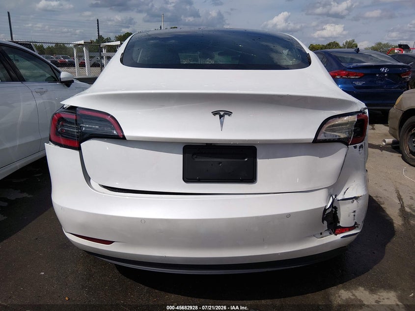 2022 Tesla Model 3 VIN 5YJ3E1EA1NF320264 IAAI salvage auction — FRONT & REAR, Wait Title, sold $6,850 on 2026-09-21 (photo 6)