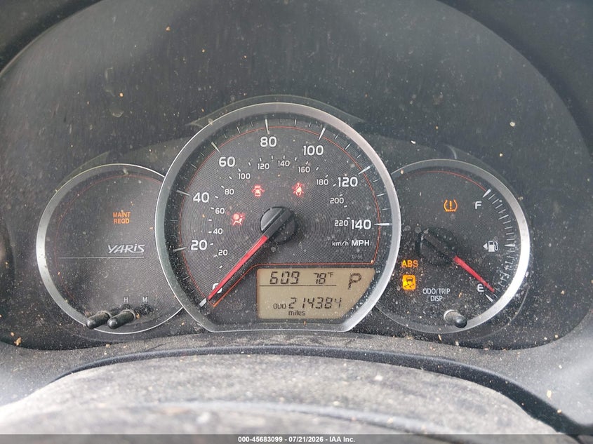 2012 Toyota Yaris VIN JTDKTUD36CD520180 IAAI salvage auction — NORMAL WEAR, Clear (Massachusetts), sold $1,100 on 2026-07-23 (photo 7)