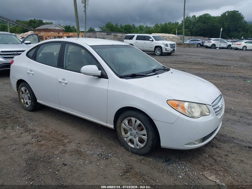 2010 Hyundai Elantra VIN KMHDU4ADXAU851467 IAAI salvage auction — NORMAL WEAR, Clear (North Carolina), sold $400 on 2026-07-31 (photo 1)