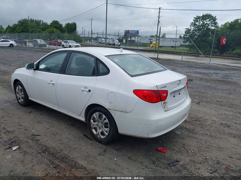 2010 Hyundai Elantra VIN KMHDU4ADXAU851467 IAAI salvage auction — NORMAL WEAR, Clear (North Carolina), sold $400 on 2026-07-31 (photo 3)