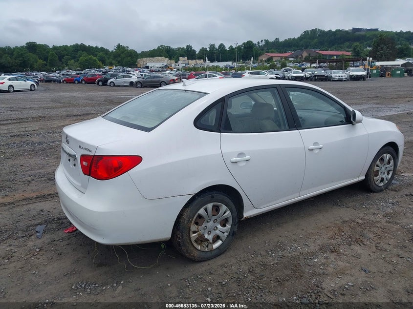 2010 Hyundai Elantra VIN KMHDU4ADXAU851467 IAAI salvage auction — NORMAL WEAR, Clear (North Carolina), sold $400 on 2026-07-31 (photo 4)