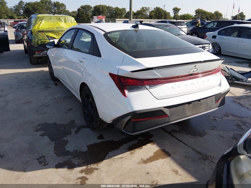 2026 Hyundai Elantra VIN KMHLM4DG4TU124930 IAAI salvage auction — UNKNOWN, Certificate Of Destruction (Florida), sold $2,050 on 2026-07-28 (photo 3)