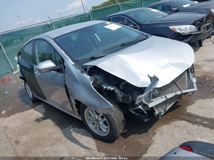 2021 Toyota Prius VIN JTDL9MFU1M3025143 IAAI salvage auction — FRONT & REAR, Salvage Title, sold $25 on 2026-07-28 (photo 1)