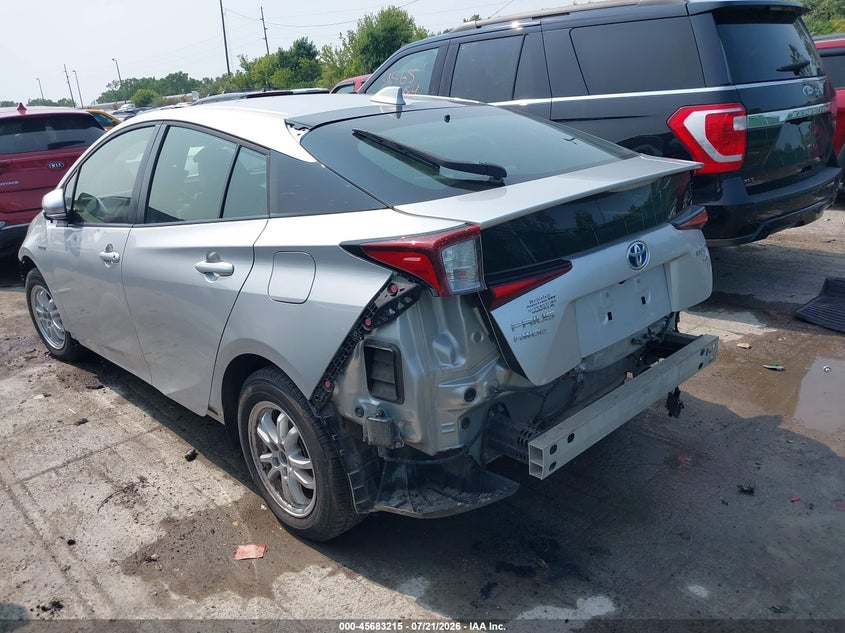 2021 Toyota Prius VIN JTDL9MFU1M3025143 IAAI salvage auction — FRONT & REAR, Salvage Title, sold $25 on 2026-07-28 (photo 3)