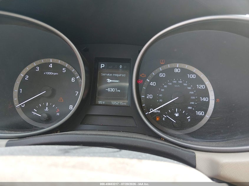 2017 Hyundai Santa fe VIN 5XYZUDLB6HG494192 IAAI salvage auction — NORMAL WEAR, Clear (Idaho), sold $150 on 2026-07-31 (photo 7)