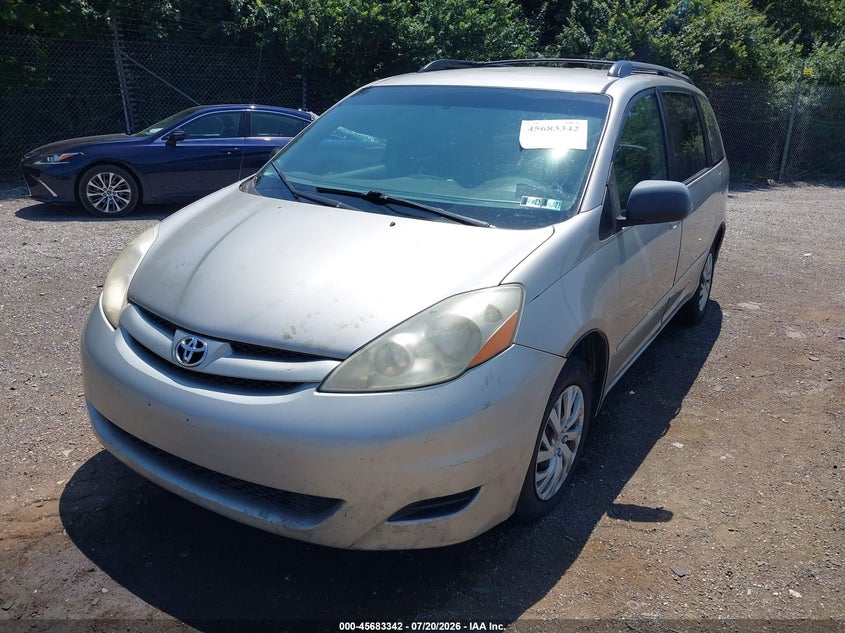 2009 Toyota Sienna VIN 5TDZK23CX9S263285 IAAI salvage auction — NORMAL WEAR, Clear (Pennsylvania), sold $700 on 2026-07-31 (photo 2)