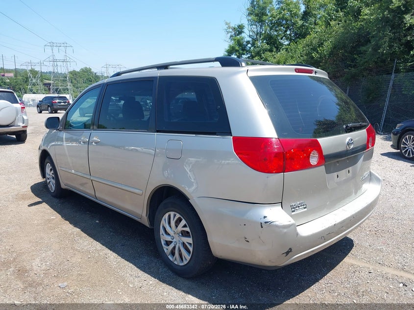 2009 Toyota Sienna VIN 5TDZK23CX9S263285 IAAI salvage auction — NORMAL WEAR, Clear (Pennsylvania), sold $700 on 2026-07-31 (photo 3)