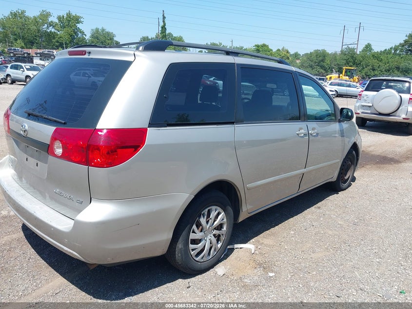 2009 Toyota Sienna VIN 5TDZK23CX9S263285 IAAI salvage auction — NORMAL WEAR, Clear (Pennsylvania), sold $700 on 2026-07-31 (photo 4)