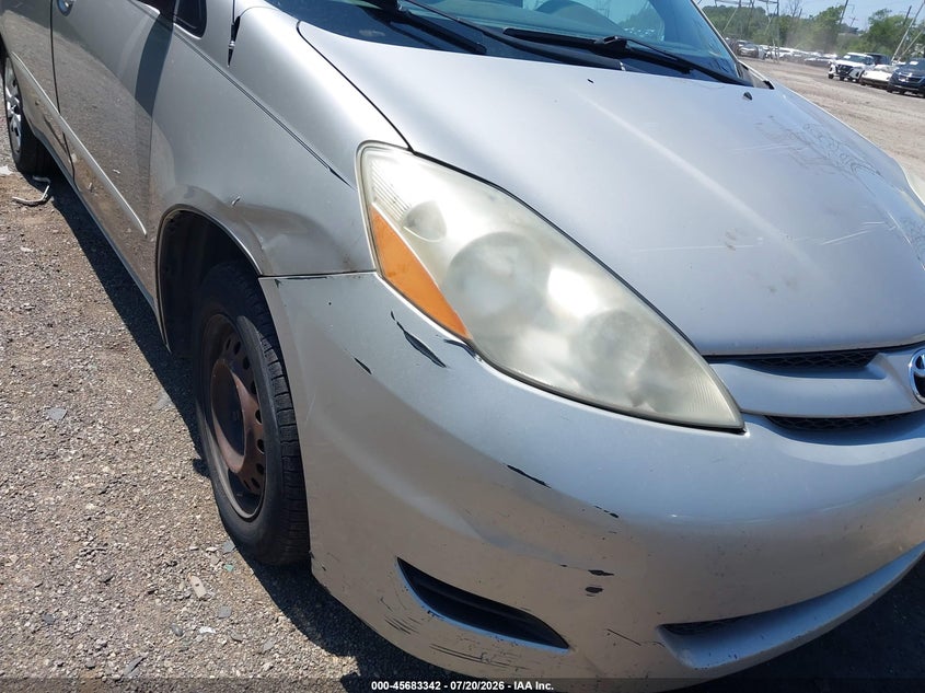 2009 Toyota Sienna VIN 5TDZK23CX9S263285 IAAI salvage auction — NORMAL WEAR, Clear (Pennsylvania), sold $700 on 2026-07-31 (photo 6)