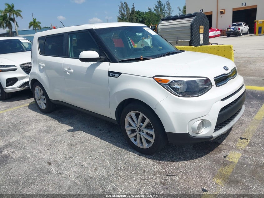 2019 Kia Soul VIN KNDJP3A57K7025242 IAAI salvage auction — LEFT FRONT, Clear (Florida), sold $2,050 on 2026-07-23 (photo 1)