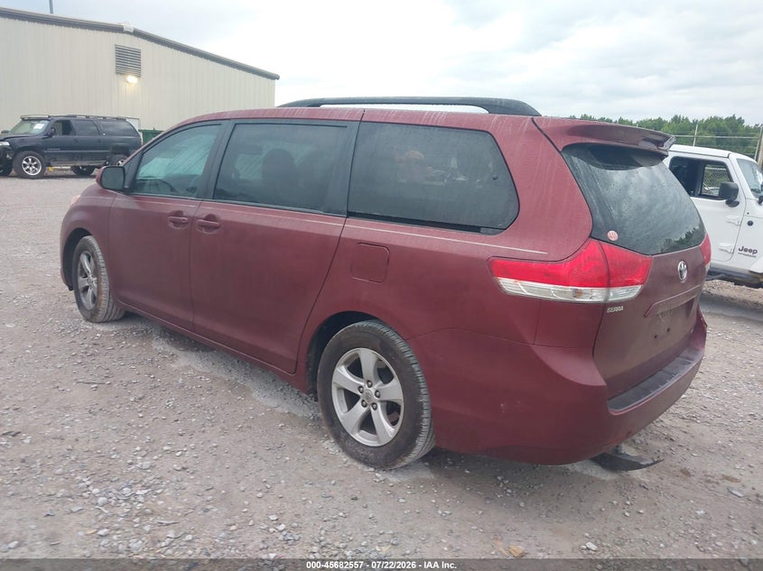 2011 Toyota Sienna VIN 5TDKK3DC9BS064921 IAAI salvage auction — REAR END, Clear (Alabama), sold $725 on 2026-07-29 (photo 3)