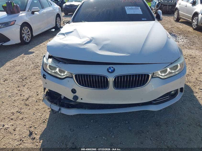 2015 BMW 4er VIN WBA4A7C55FD414128 IAAI salvage auction — FRONT & REAR, Wait Title, sold $1,750 on 2026-08-12 (photo 6)