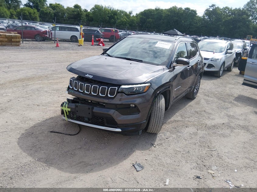 2022 Jeep Compass VIN 3C4NJDCB5NT118367 IAAI salvage auction — FRONT END, Salvage (Iowa), sold $5,600 on 2026-09-06 (photo 2)