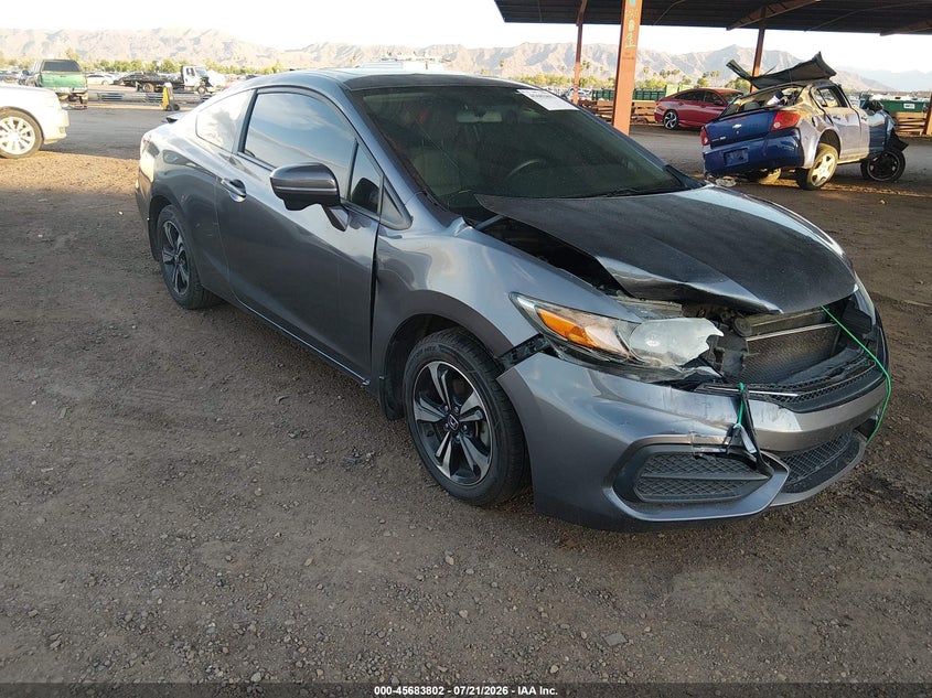 2015 Honda Civic VIN 2HGFG3B89FH507303 IAAI salvage auction — FRONT END, Wait Title, sold $1,900 on 2026-08-02 (photo 1)