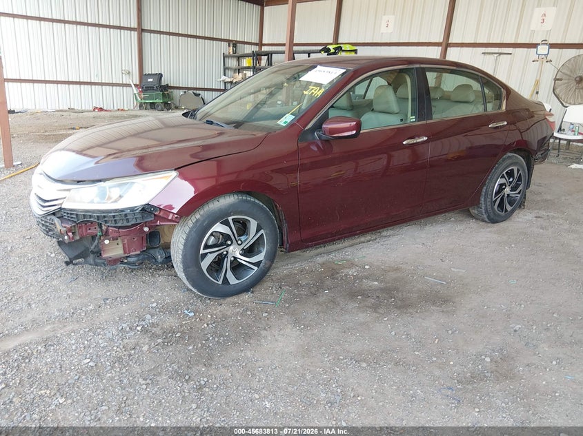 2017 Honda Accord VIN 1HGCR2F34HA302902 IAAI salvage auction — FRONT & REAR, Salvage Title, sold $2,800 on 2026-07-31 (photo 2)