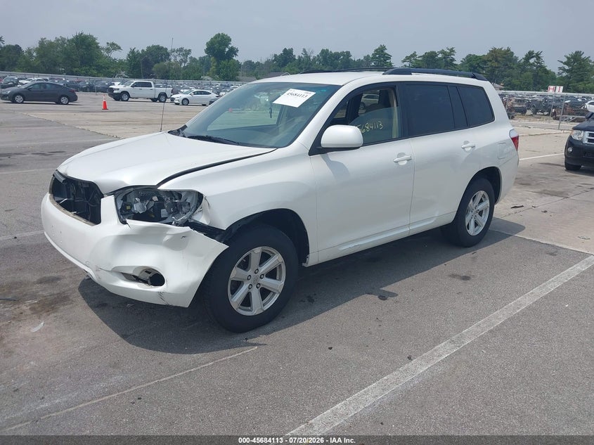 2010 Toyota Highlander VIN 5TDZK3EH9AS003091 IAAI salvage auction — NORMAL WEAR, Clear (Indiana), sold $1,850 on 2026-07-31 (photo 2)