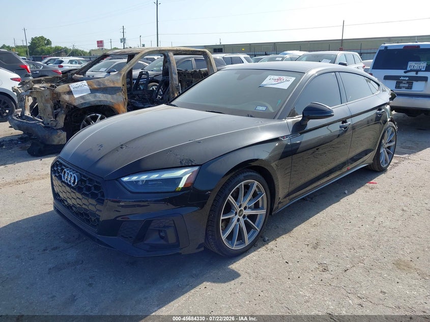 2025 Audi A5 VIN WAUDACF50SA015627 IAAI salvage auction — LEFT REAR, Salvage (Texas), sold $17,775 on 2026-09-09 (photo 2)