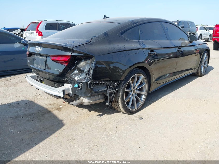 2025 Audi A5 VIN WAUDACF50SA015627 IAAI salvage auction — LEFT REAR, Salvage (Texas), sold $17,775 on 2026-09-09 (photo 4)