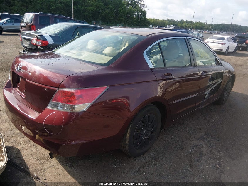 2009 Honda Accord VIN 1HGCP26349A183143 IAAI salvage auction — SIDE, Salvage - Greater Than 75% (Maryland), sold $725 on 2026-07-31 (photo 4)