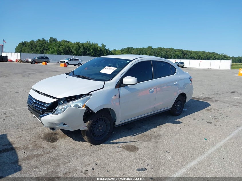 2024 Mitsubishi Mirage VIN ML32FUFJ2RHF01426 IAAI salvage auction — FRONT END, Salvage Title, sold $2,100 on 2026-08-29 (photo 2)