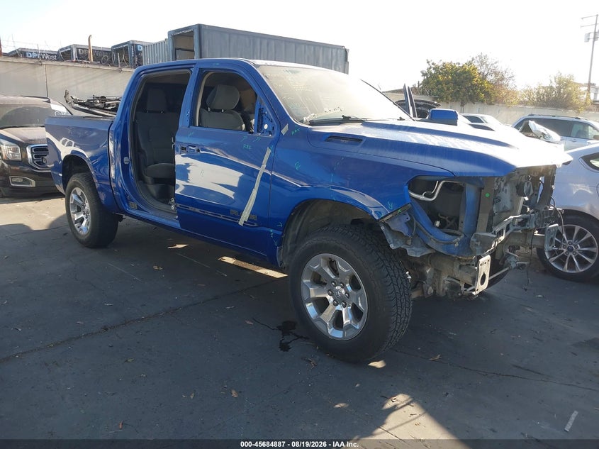 2019 Ram 1500 VIN 1C6RREFT8KN905658 IAAI salvage auction — ALL OVER, Salvage Certificate (California), sold $6,700 on 2026-08-29 (photo 1)