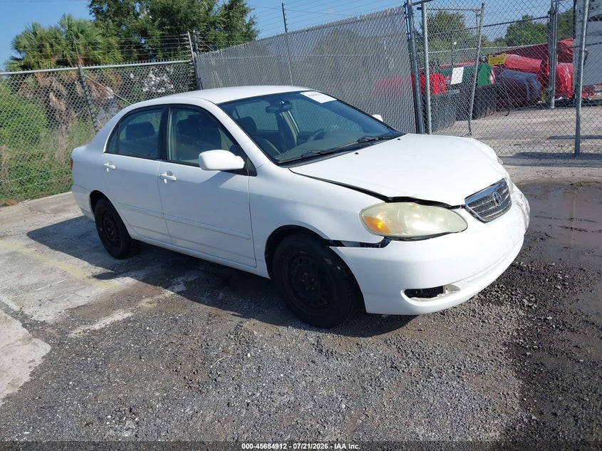2005 Toyota Corolla VIN JTDBR32E552058240 IAAI salvage auction — FRONT END, Rebuildable (Florida), sold $1,300 on 2026-08-01 (photo 1)