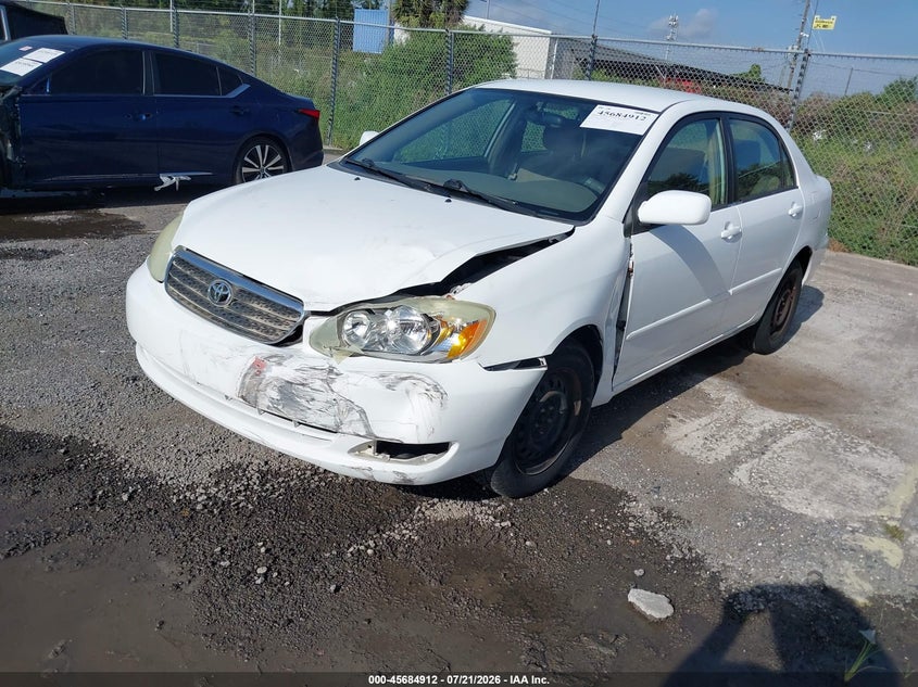 2005 Toyota Corolla VIN JTDBR32E552058240 IAAI salvage auction — FRONT END, Rebuildable (Florida), sold $1,300 on 2026-08-01 (photo 2)