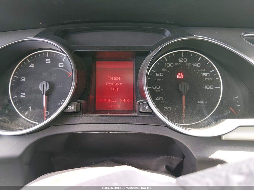 2010 Audi A5 VIN WAULFAFR4AA044485 IAAI salvage auction — NORMAL WEAR, Clear (Nevada), sold $1,075 on 2026-08-05 (photo 7)
