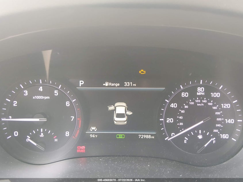 2018 Genesis G80 VIN KMHGN4JE4JU228249 IAAI salvage auction — STORM DAMAGE, Clear (Kansas), sold $3,650 on 2026-10-08 (photo 7)