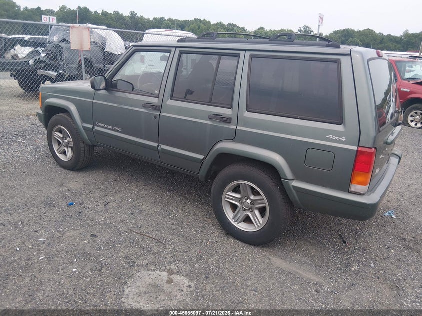 2000 Jeep Cherokee VIN 1J4FF58SXYL105791 IAAI salvage auction — NORMAL WEAR, Clear (Delaware), sold $800 on 2026-07-24 (photo 3)