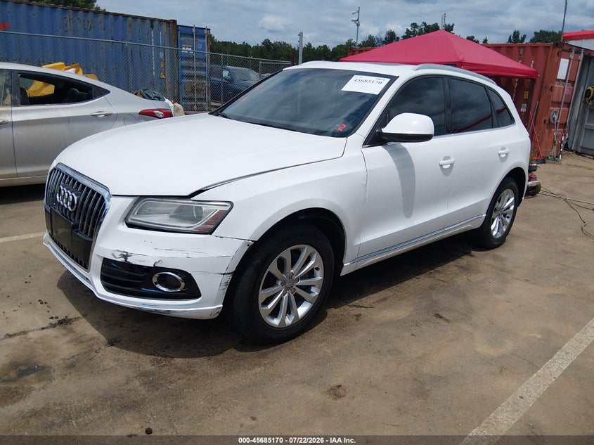2013 Audi Q5 VIN WA1LFAFP3DA086257 IAAI salvage auction — LEFT FRONT, Salvage Title, sold $3,000 on 2026-08-27 (photo 2)