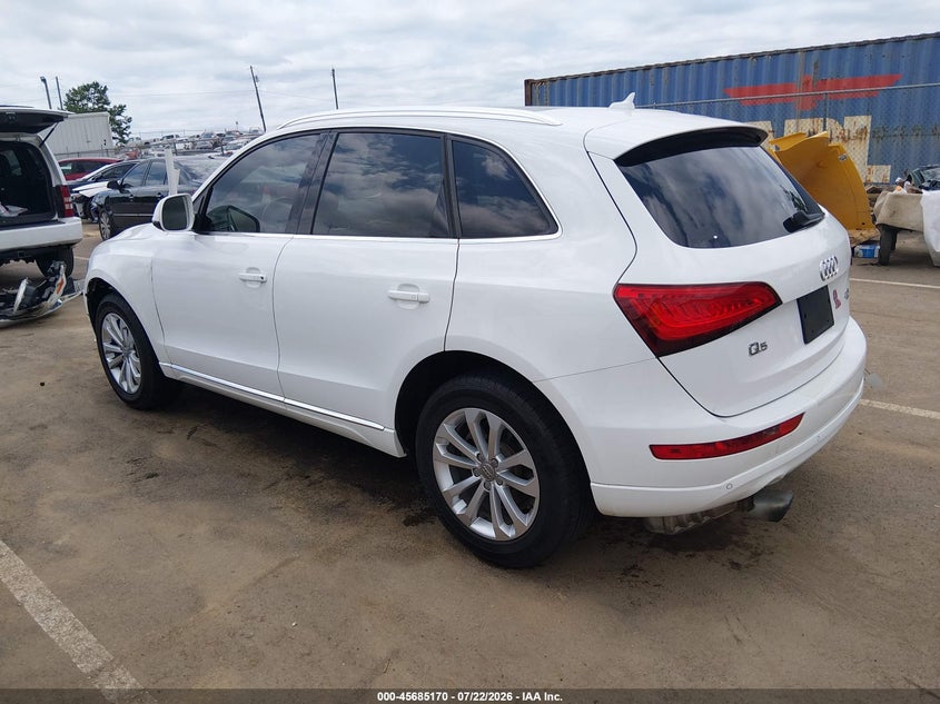 2013 Audi Q5 VIN WA1LFAFP3DA086257 IAAI salvage auction — LEFT FRONT, Salvage Title, sold $3,000 on 2026-08-27 (photo 3)