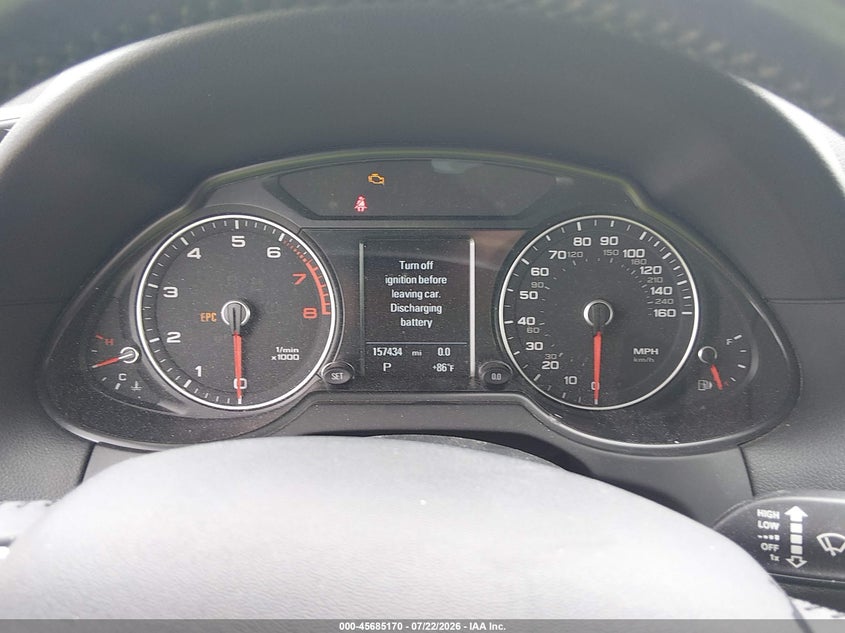 2013 Audi Q5 VIN WA1LFAFP3DA086257 IAAI salvage auction — LEFT FRONT, Salvage Title, sold $3,000 on 2026-08-27 (photo 7)