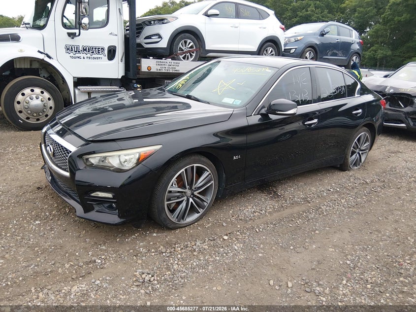 2017 Infiniti Q50 VIN JN1EV7AR6HM833886 IAAI salvage auction — FRONT END, Salvage Title, sold $7,750 on 2026-08-18 (photo 2)