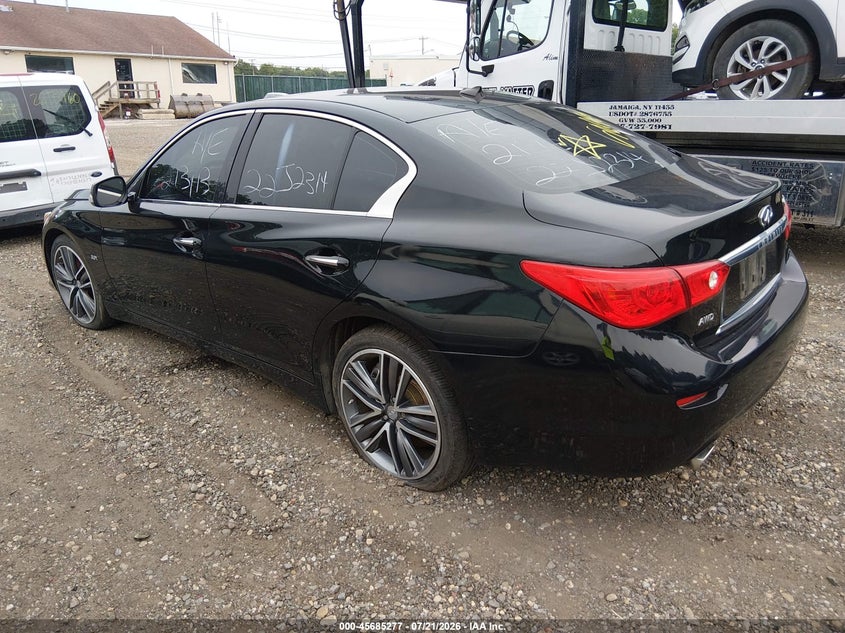 2017 Infiniti Q50 VIN JN1EV7AR6HM833886 IAAI salvage auction — FRONT END, Salvage Title, sold $7,750 on 2026-08-18 (photo 3)