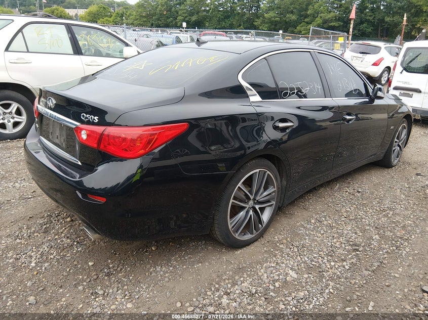 2017 Infiniti Q50 VIN JN1EV7AR6HM833886 IAAI salvage auction — FRONT END, Salvage Title, sold $7,750 on 2026-08-18 (photo 4)