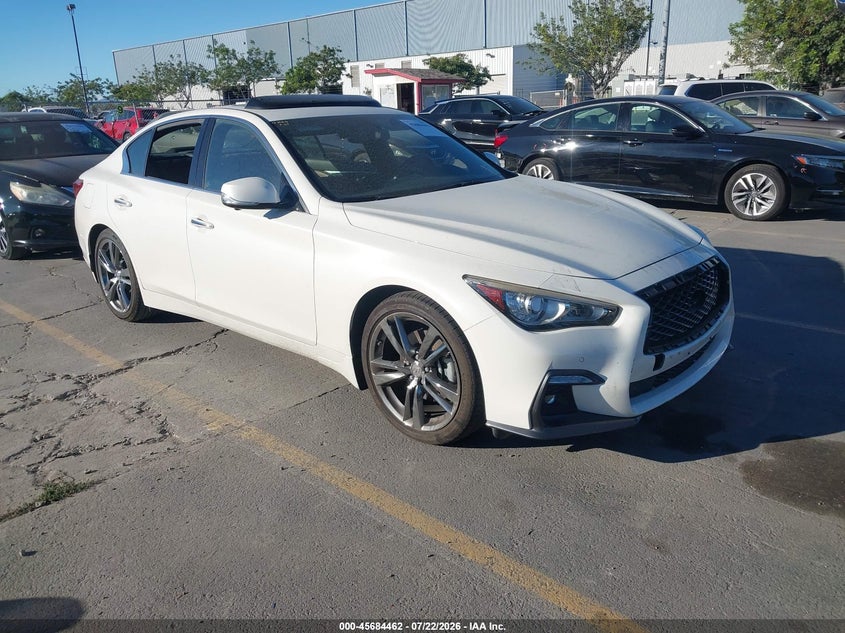 2021 Infiniti Q50 VIN JN1EV7CP5MM707492 IAAI salvage auction — THEFT, Salvage (California), sold $9,300 on 2026-08-24 (photo 1)