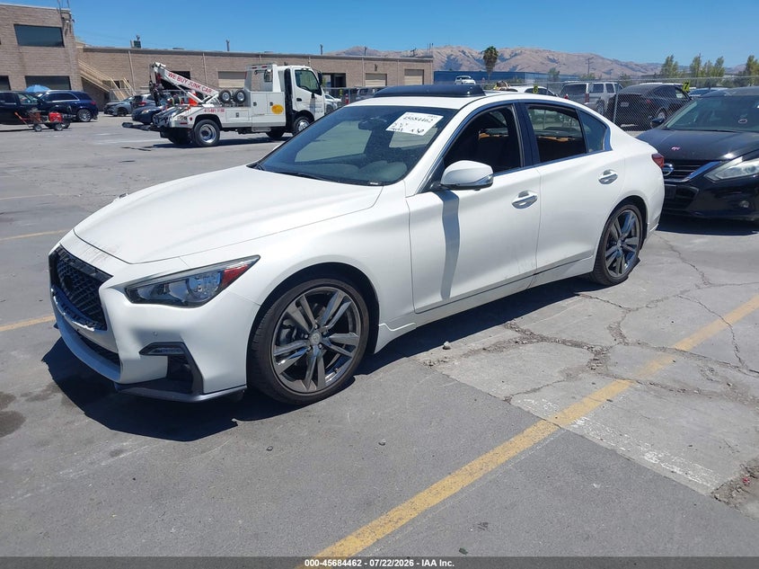 2021 Infiniti Q50 VIN JN1EV7CP5MM707492 IAAI salvage auction — THEFT, Salvage (California), sold $9,300 on 2026-08-24 (photo 2)